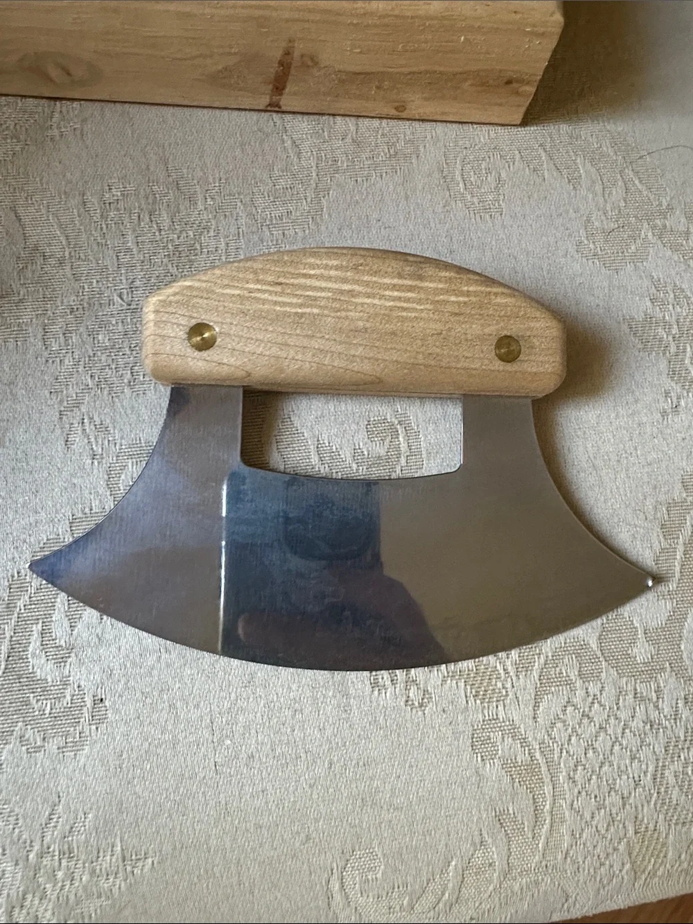 Alaska Cutlery Alaskan birch Ulu knife and chopping bowl set, The Ulu Factory